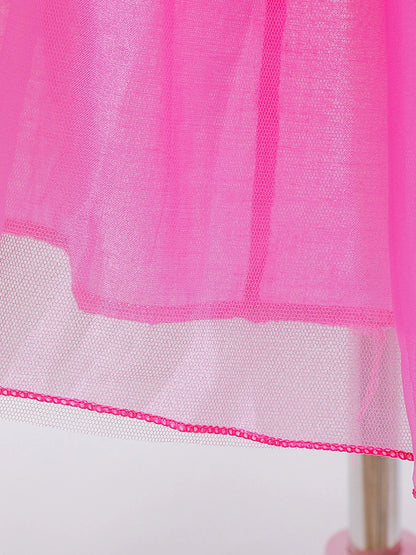 2025 Girls Princess Dress Up Fancy Elegant Rose Pink Cosplay Costumes Kids Sweet Birthday Party Carnival Party Dresses For 2-10Y