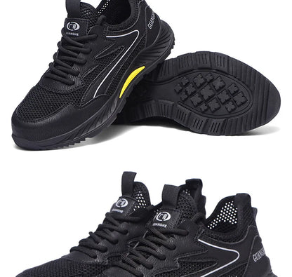 summer mesh safety shoes breathable work shoes industrial construction indestructible shoes for men steel toe safety work boots