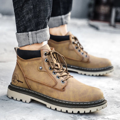 Brand Men Super Warm Snow Boots Winter Men's Ankle Boots Waterproof Short Outdoor Sneakers Autumn Men's Motorcycle