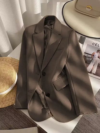 New Spring Suit 2025 Suit Jacket for Women with Small Temperament and High-end Feel Loose Casual Chic Elegant Fashion Coat Top