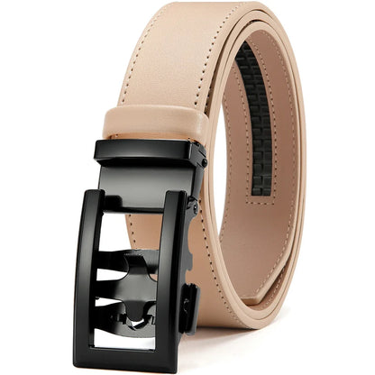 DOOPAI New Mens Belt Hollow Automatic Mens Belt Genuine Leather Luxury Belt  For Men Belt Male Strap Male Metal Automatic Buckle