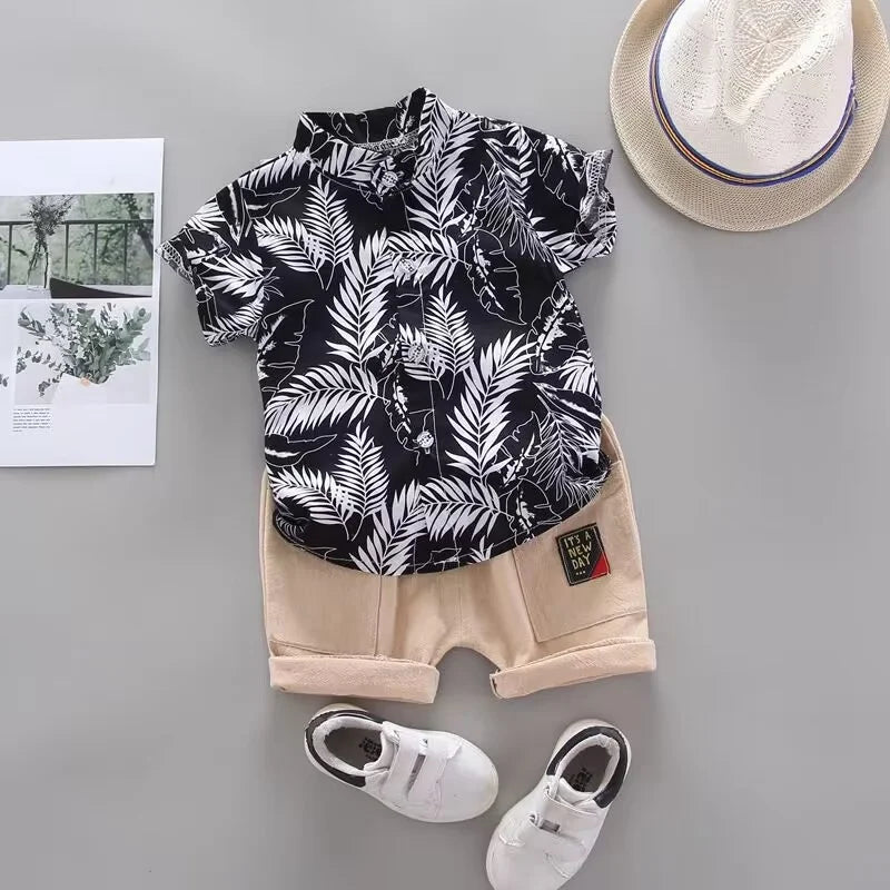 New Summer Baby Clothes Suit Children Boys Fashion Shirt Shorts 2Pcs/Sets Toddler Casual Costume Infant Outfits Kids Tracksuits
