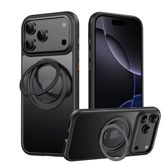 360° Mechanical Torque-Sound Rotating Stand Holder Magnetic Magsafe Phone Case For iPhone 16 15 14 13 17 Pro Max Plus 17Air 16E