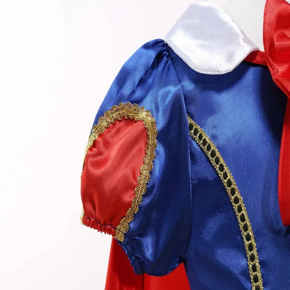 2025 Girls Disney Princess Dress Snow White With Cape Kids Cosplay Halloween Birthday Costumes Children Party Dress 10Y Clothes