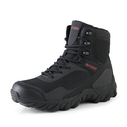 Men Tactical Boots Army Waterproof Work Climbing Hiking Shoes High Quality Outdoor Motorcycle Hunting Safety Unisex Desert Boot