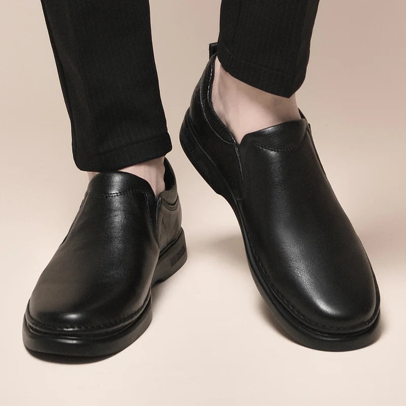 Genuine Leather for Men Business Shoes Stylish Male Comfortable Flats All-match Male Driving Shoes Classic Men Shoes for Wedding