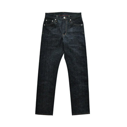 Mens Jeans cotton linen Selvedge Sanforized Raw Denim Jeans for Men Straight Fit Silver Button 19 oz