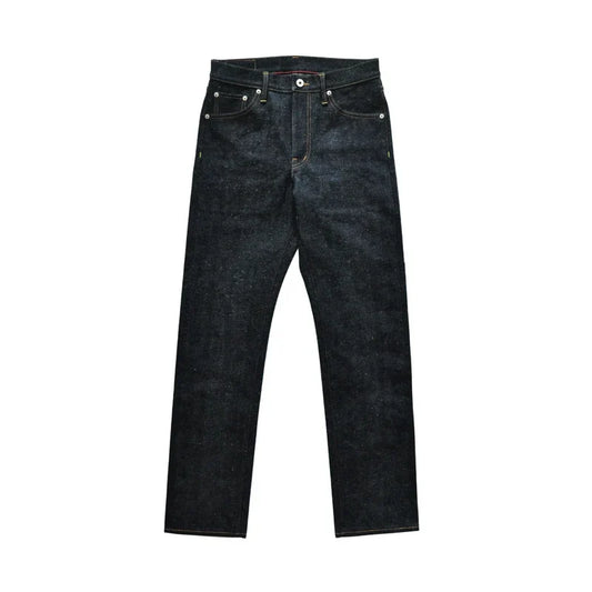 Mens Jeans cotton linen Selvedge Sanforized Raw Denim Jeans for Men Straight Fit Silver Button 19 oz