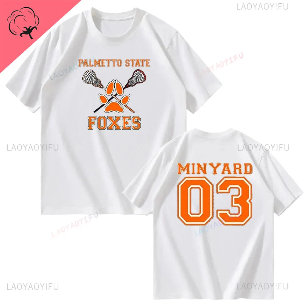 All for The Game Palmetto State Foxes Andrew Minyard Cotton High Quality EU Size Tops Men T-Shirt Y2k Unisex Harajuku Clothing