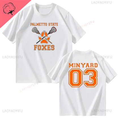 All for The Game Palmetto State Foxes Andrew Minyard Cotton High Quality EU Size Tops Men T-Shirt Y2k Unisex Harajuku Clothing