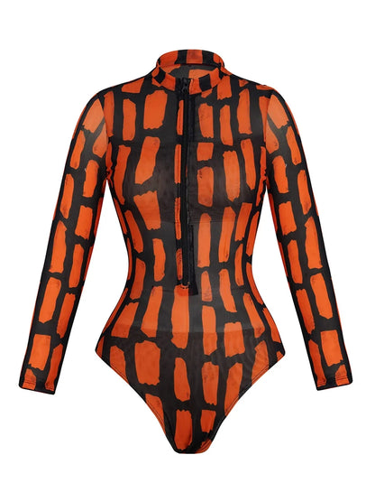 One Piece Sun Protection Swimwear 2026 Women Long Sleeved Print Swimsuit Female Sports Bathers Swimming Bodysuit Beach купальник