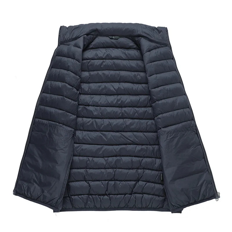 Autumn Winter Exported to Japanese Men Women Embroidery Logo Wearing Sleeveless Vest High-quality Classic Quilted Zipper Jacket
