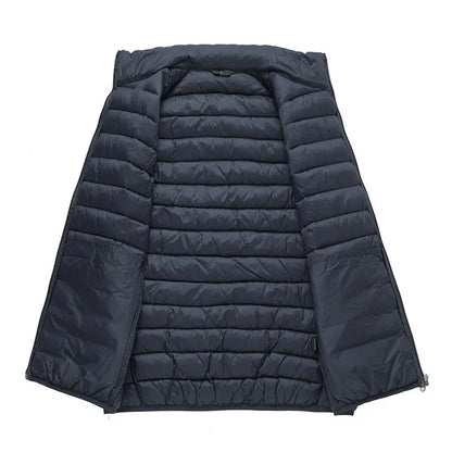 Autumn Winter Exported to Japanese Men Women Embroidery Logo Wearing Sleeveless Vest High-quality Classic Quilted Zipper Jacket
