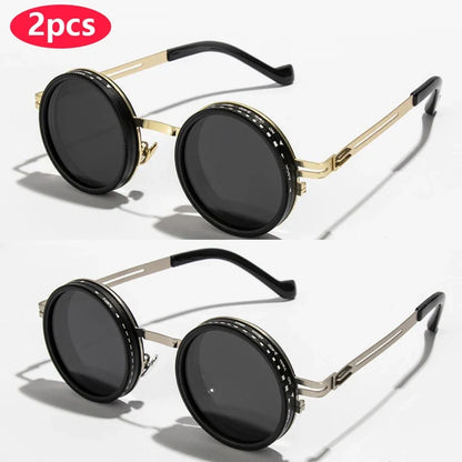 Cycling ND2-400 9 Level Adjustable Dimming Polarized Sunglasses Men Women Fishing Punk Round Glasses Eyeglasses ND Filter