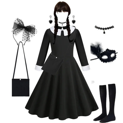 Halloween Dress Girl Costume for Girls Black Dress
