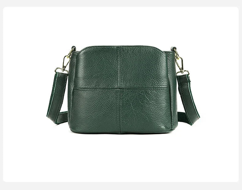 Genuine Leather Women Underarm Bag Versatile Shoulder Handbag Luxury Cowhide Female Crossbody Bag