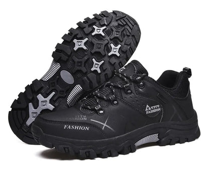 Brand Men Winter Snow Boots Waterproof Leather Sneakers Super Warm Men's Boots Outdoor Male Hiking Boots Work Shoes Size 39-47