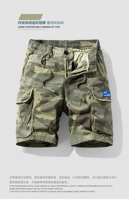 Sports Outdoor Casual Breathable Straight Leg 5 Inch Street Short Pants Men's New Summer Trend Brand Wide Loose Cargo Shorts