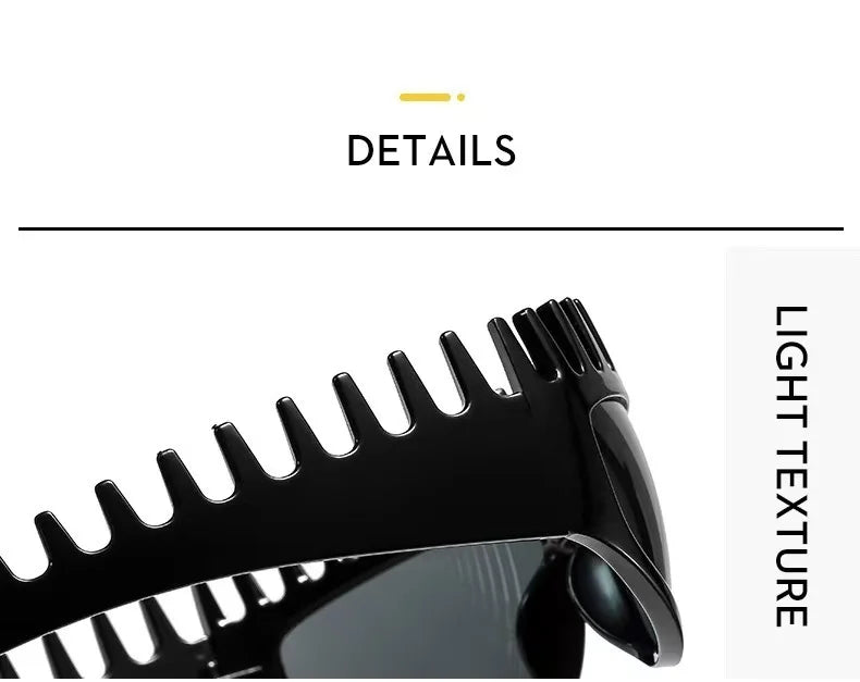 y2k Spiked Headband Large Frame Sunglasses for Women and Men Punk Sweet Cool Style Exaggerated Rhinestone Shade for Funny Party
