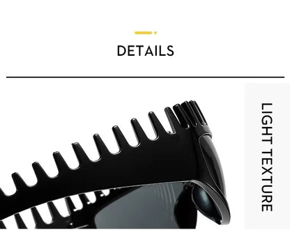 y2k Spiked Headband Large Frame Sunglasses for Women and Men Punk Sweet Cool Style Exaggerated Rhinestone Shade for Funny Party