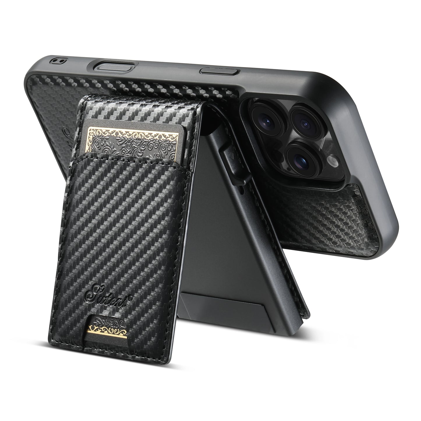 For iPhone 17 Air/16/15/14/12/13 Promax Plus all-inclusive TPU magnetic card holder for inserting leather mobile phone cases