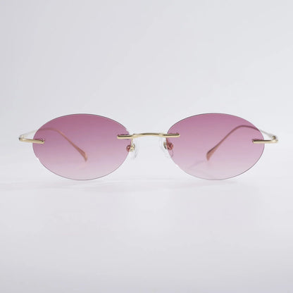 Fashion Frameless Women Polarized Sunglasses Travel Photography Sunglass Pure Titanium Frame Men Punk Sun Glasses Shades UV400