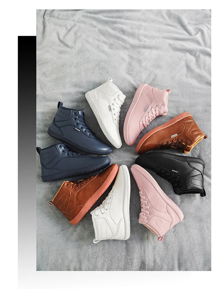 New Winter Booties Outdoor Waterproof Barefoot Boots For Men Ankle Boots Plush Warm Snow Shoes Non-slip Casual Sneakers Big Size