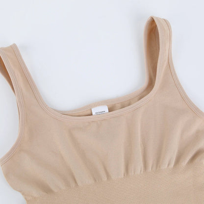 Women's Wide Strap Tummy Control Shapewear Bodysuit Comfortable Non-Slip Fitness Wear for Abdomen Toning Stylish Daily Wear Outf