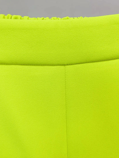 HIGH STREET Newest Fashion 2026 Designer Jacket Women Peak Strong Shoulder Double Breasted Long Blazer Fluorescein