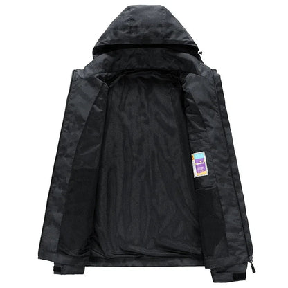 Spring Men's Windbreaker Korean Fashion Loose Waterproof Hooded Coat Outdoor Leisure Function Camping Camo Jacket Men's Workwear