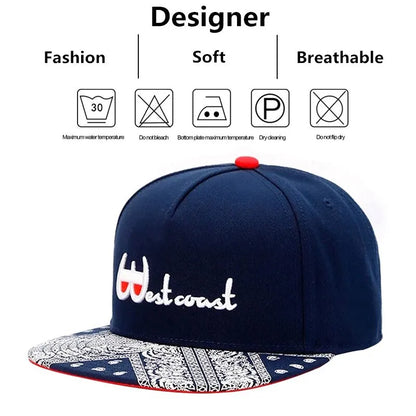 Unisex Letter Embroidery Geometric Printing Hip-hop Hats Outdoor Adjustable Casual Baseball Caps Sunscreen Hat