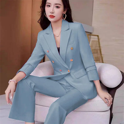New Advanced Design Women's Suit Jacket Korean Style Spring Autumn Professional White Collar Small Western Clothes