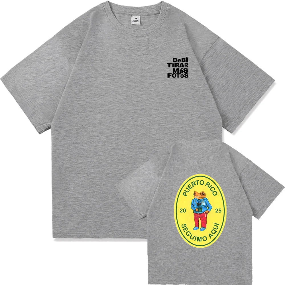 Bad Bunny DTMF World Tour 2025-2026 TShirt Men/women Clothing Vintage Harajuku High Quality Clothes Cotton TShirts for Fans Gift
