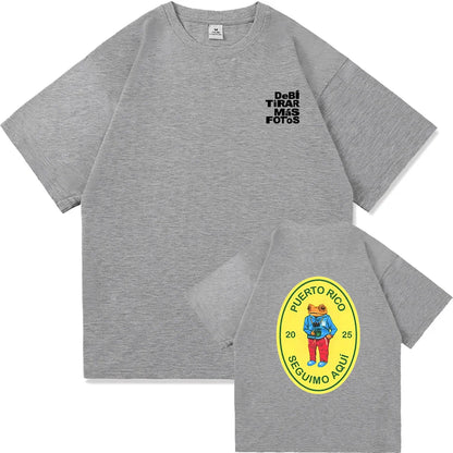 Bad Bunny DTMF World Tour 2025-2026 TShirt Men/women Clothing Vintage Harajuku High Quality Clothes Cotton TShirts for Fans Gift