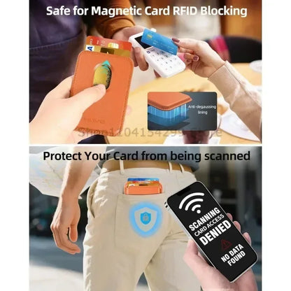 Magnetic Wallet Card Holder Leather Case Hide Stand Case for Magsafe for IPhone 15PM 14 13 ProMax Plus Wallet Back Pocket Covers