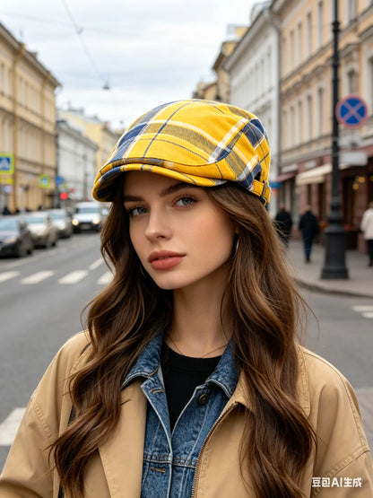 Men Women Cotton Flat Cap Summer Scally Ivy Gatsby Newsboy Beret Driver Cabbie Hunting Hat