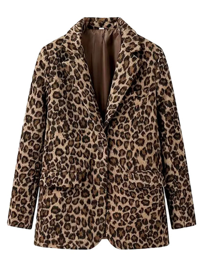 Men's Suits Leopard Blazer Luxury Casual Peak Lapel Single Breasted Slim Fit 1 Piece Jacket Party Handsome Customized Sport Coat