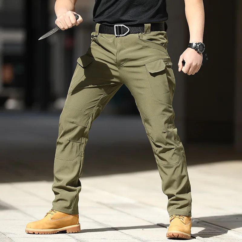 Men City Military Tactical Pants Combat Cargo Trousers Multi-pocket Waterproof Wear-resistant Casual Training Overalls Clothing