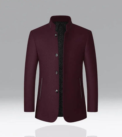 Male Slim Fit Blazers Jackets Blazers Coats Men Cashmere Blazers Suits Jackets Stand-up Collar Business Casual Suits Coats