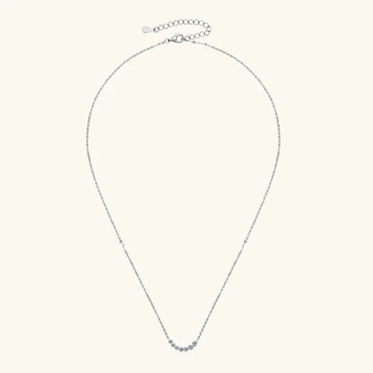 7-Stone Round Bezel D Color Moissanite Pendant Necklace for Women Lady 925 Silver Pass Diamond Test Neck Chain Necklaces