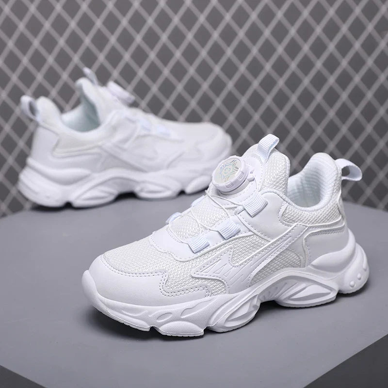 Children's Basketball  Sports Shoes Breathable Student White School Walking Shoes Anti-skid Boys Girls Casual Running Sneakers