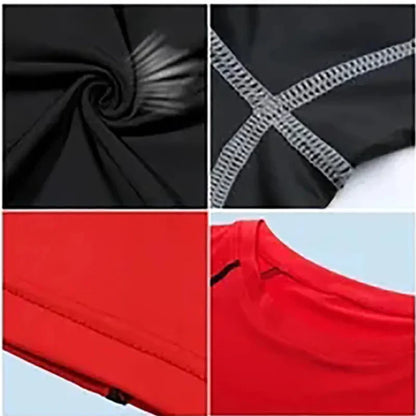 Men's Long Sleeves Fitness T-shirt Gym Compression Dry Fit T-shirt Sportswear Spring And Autumn Outdoor Sports Running Tees Tops