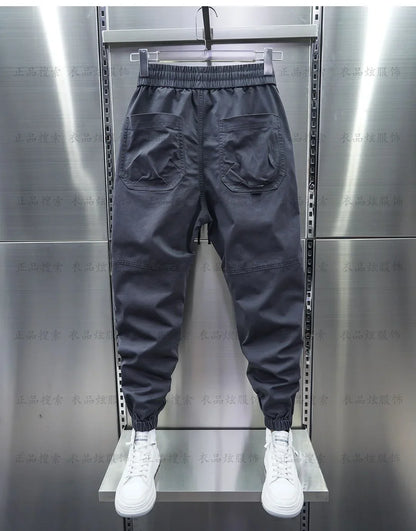 Multi-Pocket Cargo Pants Solid Color Casual Harem Pencil Trousers Outdoor Jogging Sweatpants Luxury Brand Men's Clothing