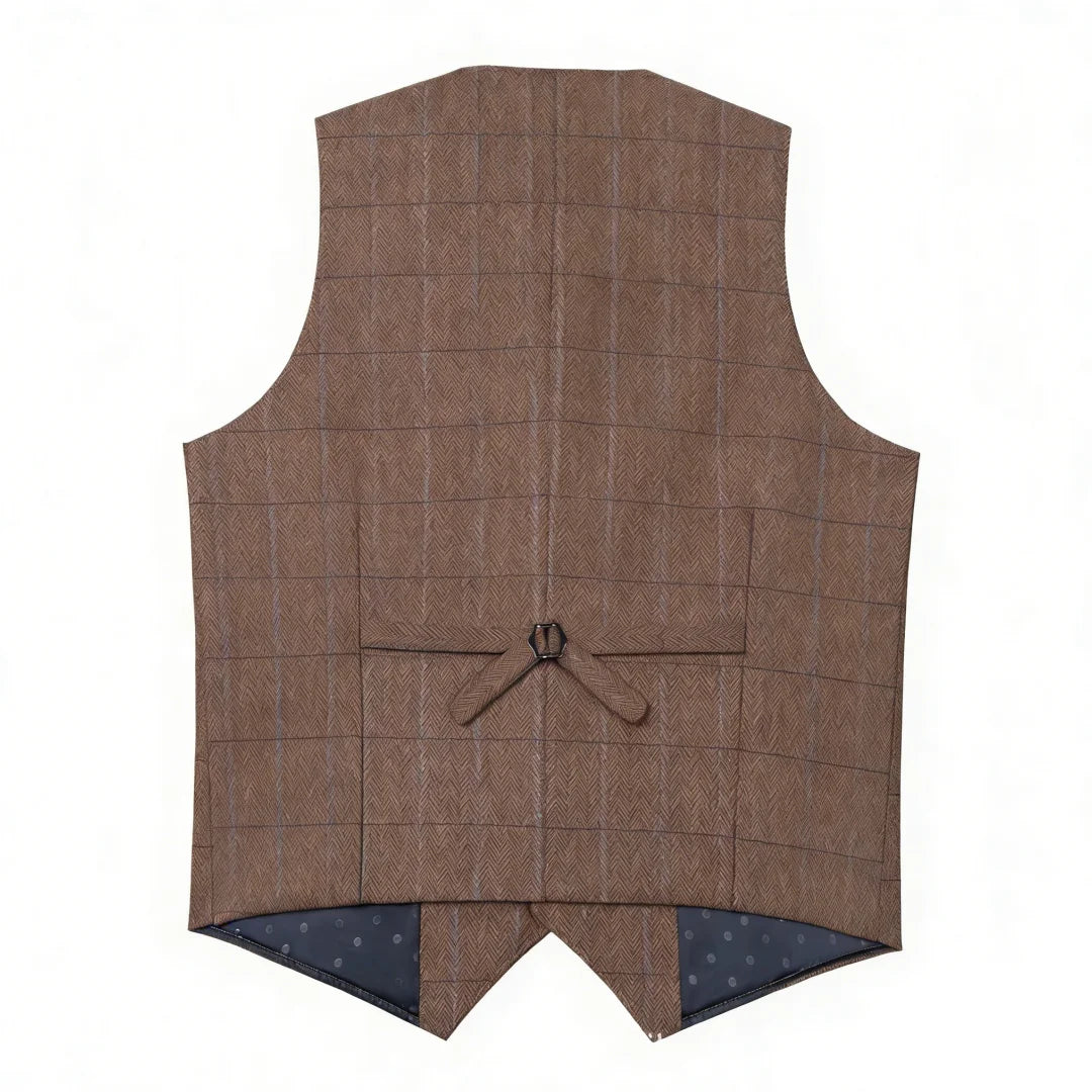 Men's Vests Tweed Suit Business Clothing for Men Striped Waistcoat Punk Vest Groomman Wedding Brwon Black Grey Jacket Bleazer