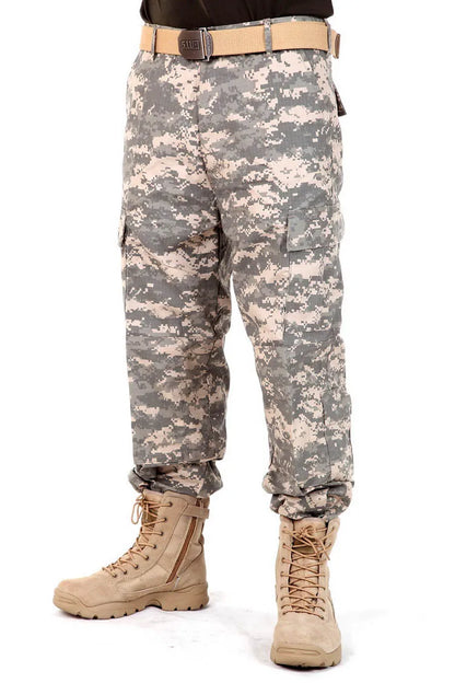 Men's Camouflage Tactical Pants Multi-Pockets Hunting Digital Camo Training  Cargo Pants New Spring  Long Trousers for Men
