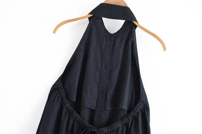 Dresses Summer Women's 2026 New Neck-Hanging Elegant Long Holiday Dress Women Street Chic Youth Loose Fashion Dress