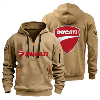 Men's Hooded Sweatshirt Spring Autumn Outdoor Sportswear Fashionable Casual Motorcycle Enthusiasts Clothing 2026