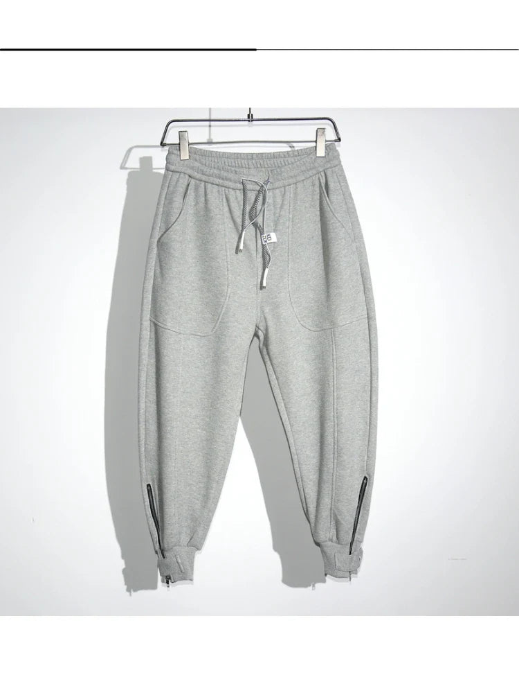 Spring Autumn Korean Fashion Streetwear Hip Hop Sweatpants Kpop Couple Jogging Pants Harajuku Black Sports Harem Joggers Men