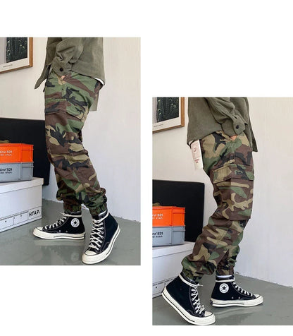 Spring Autumn Streetwear American Casual High Quality Camouflage Cargo Pants Men Clothing Harajuku Tactical Jogging Trousers