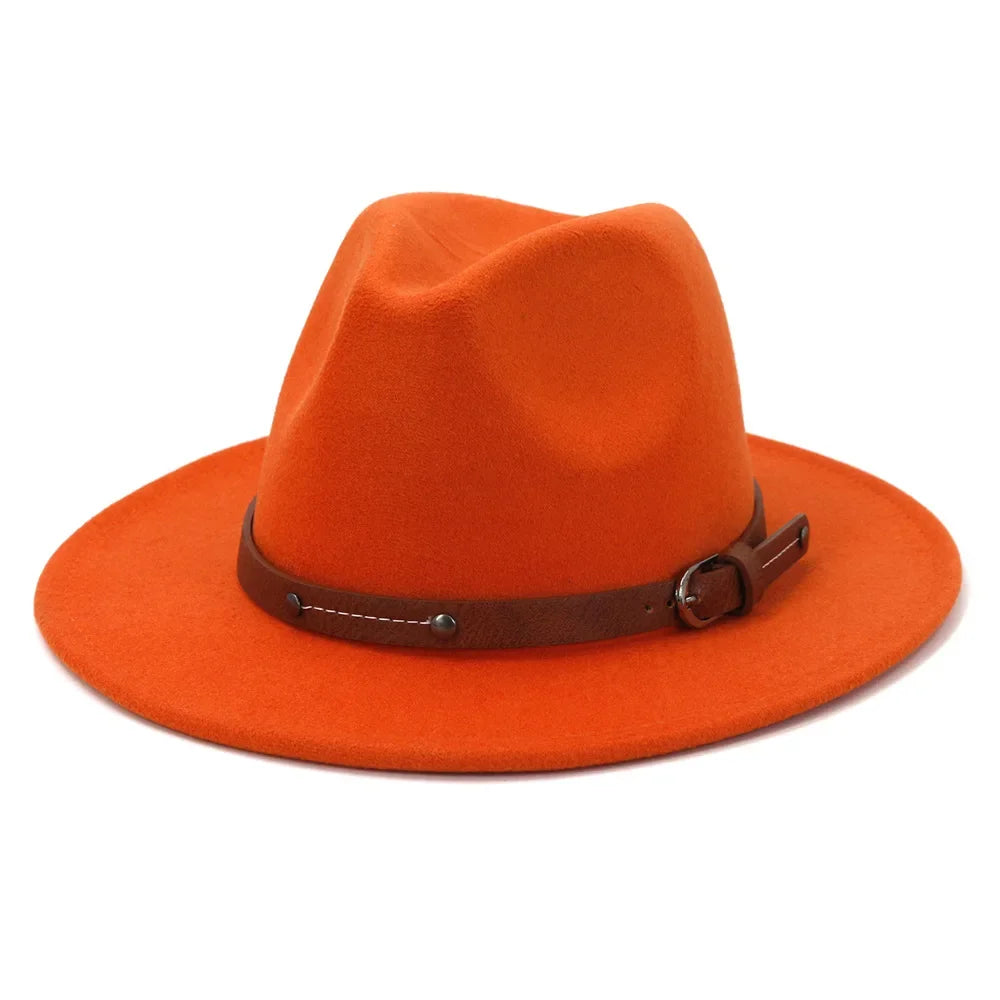 Fedoras Winter Hat For Women 59-61CM Men Panama Felted Jazz Hats New Trilby Church Cap sombreros de mujer